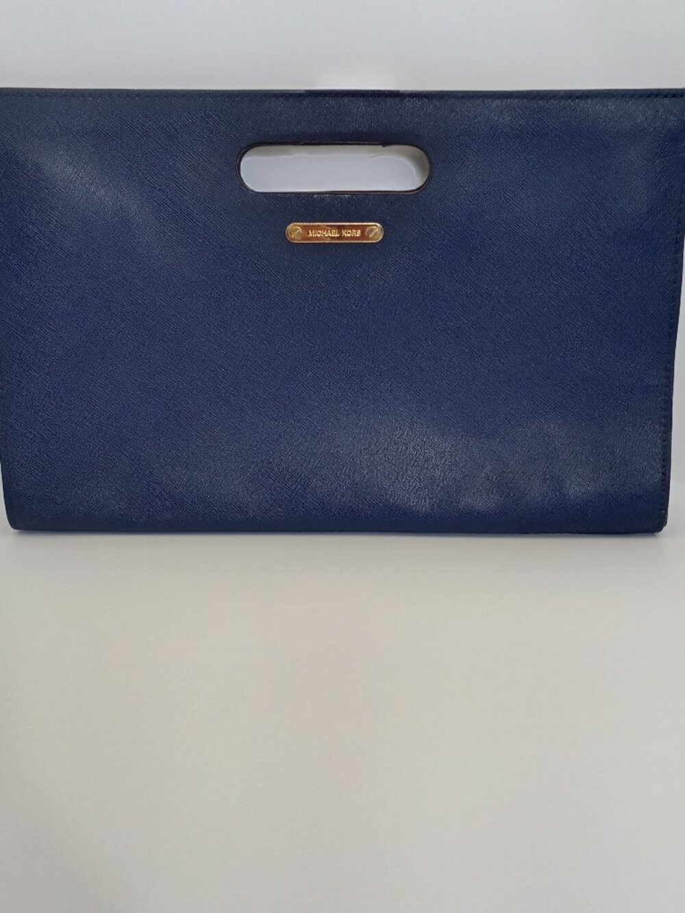 Michael Kors Tilda Saffiano Leather Convertible Clutch Bag Blue